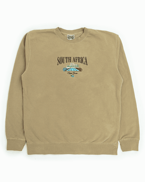 South Africa Vintage Wash Unisex Embroidered Sweatshirt - DEEP END - Sweatshirt only