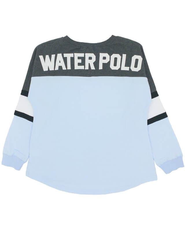 Water Polo Applique Lace Up Jersey - DEEP-END