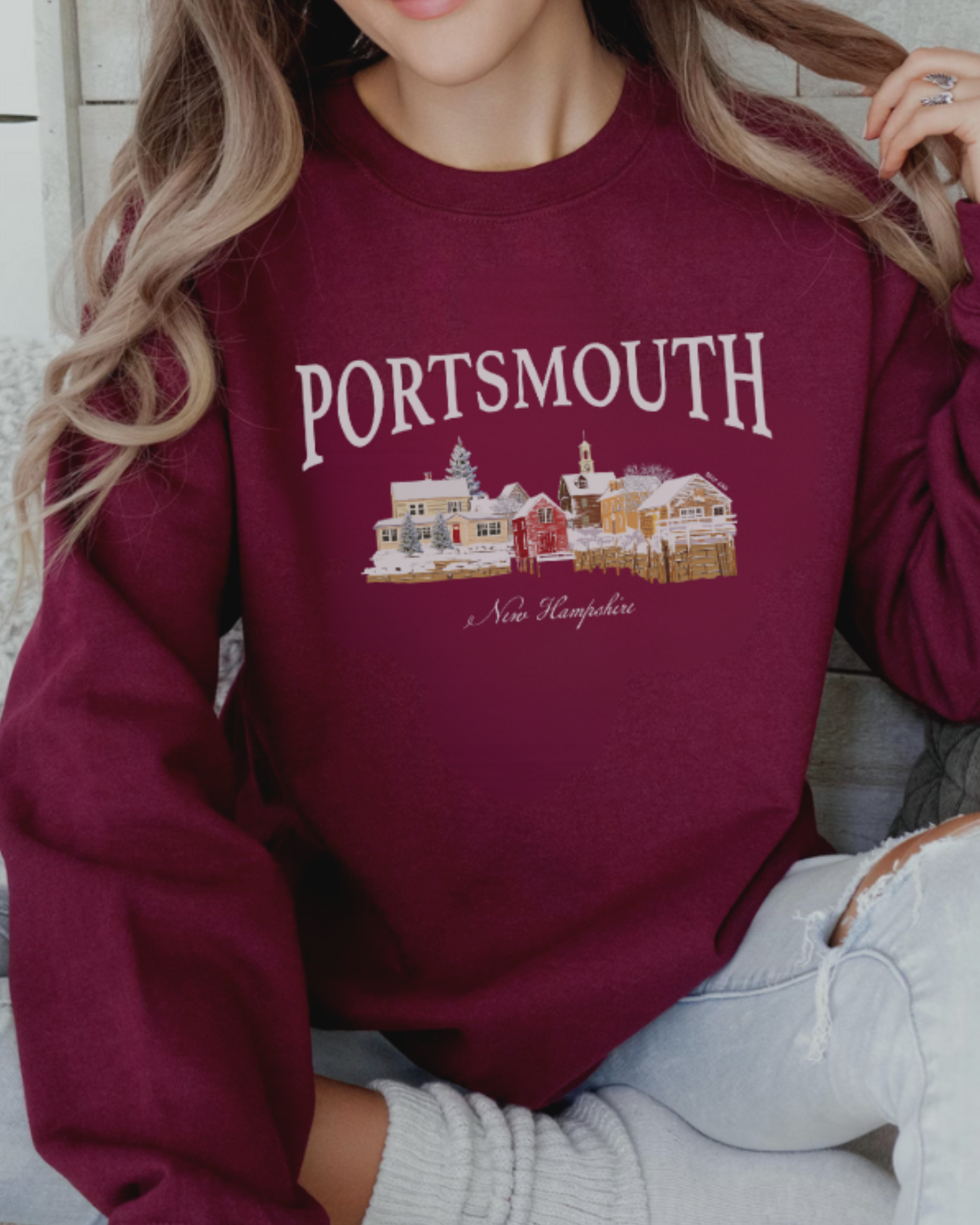 Portsmouth Christmas Unisex Vintage Sweatshirt