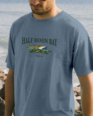 Half Moon Bay - California Heavyweight Unisex Vintage Tee