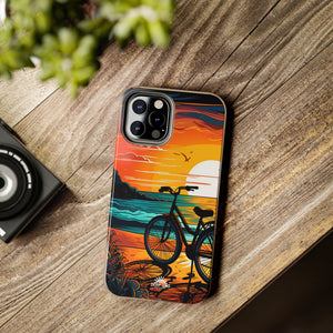Bicycle At Sunset Phone Case