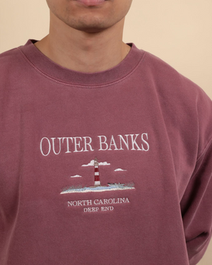 Outer Banks Vintage Crew Neck Embroidered Sweatshirt