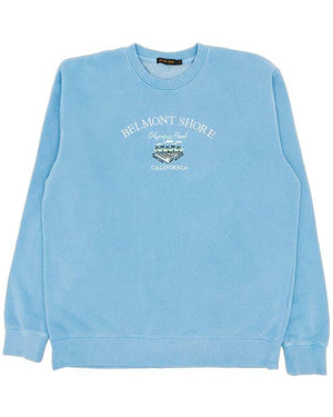 Belmont Shore Vintage Wash Unisex Embroidered Sweatshirt - DEEP-END