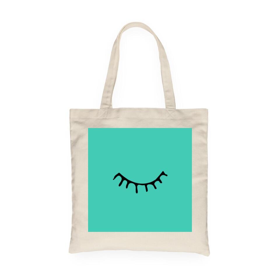 Close and Open Big Eye - Canvas Tote Bag - DEEP-END