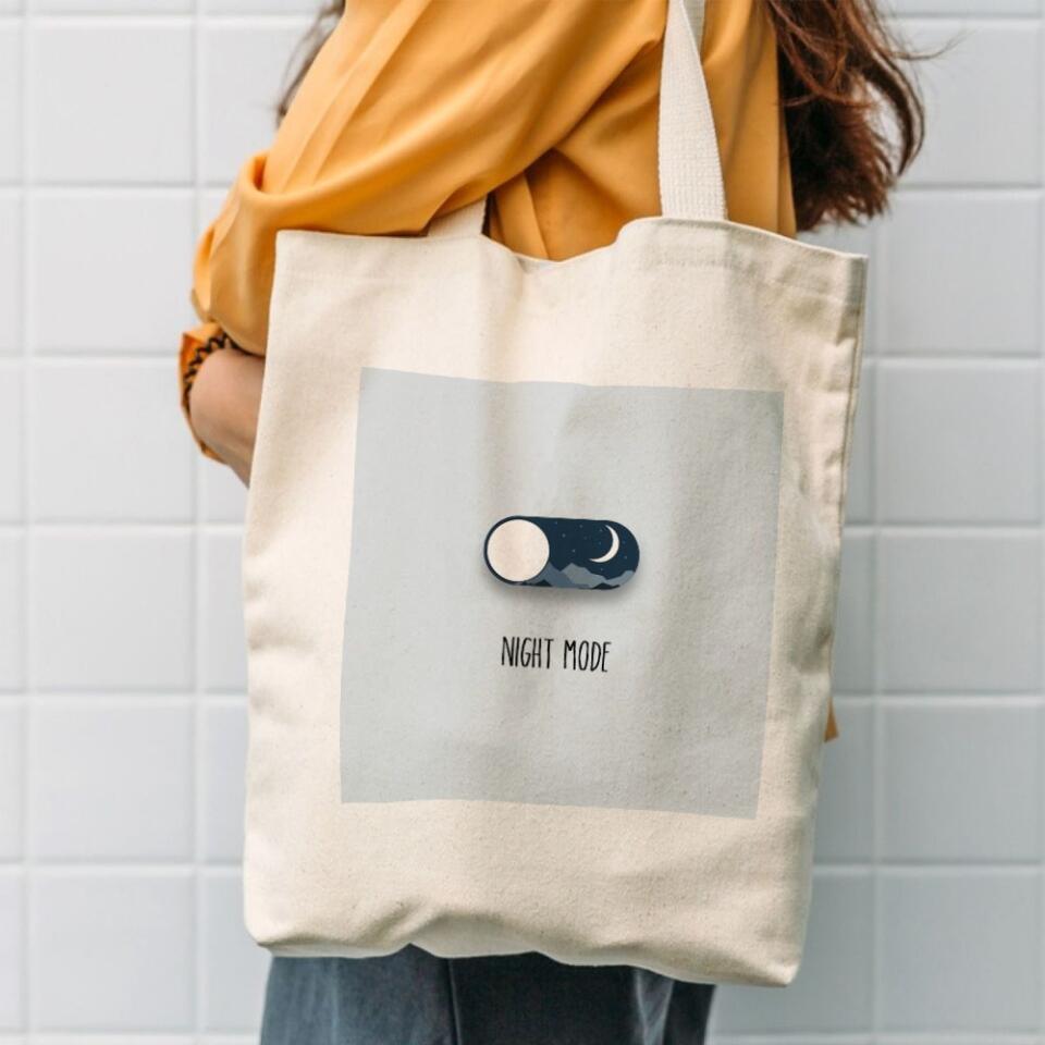 Day and Night Mode Canvas Tote Bag - DEEP-END
