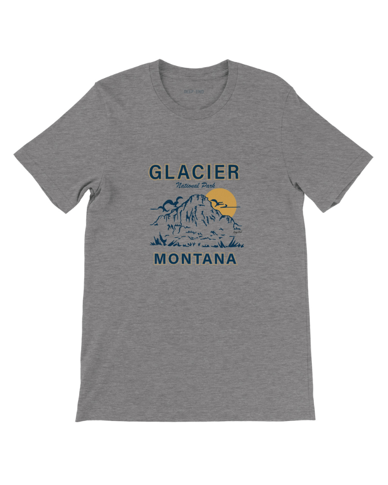 Glacier National Park Montana Unisex Vintage Shirt - DEEP-END