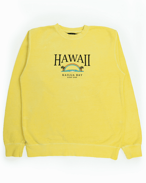 Hawaii Vintage Wash Unisex Embroidered Sweatshirt - DEEP-END