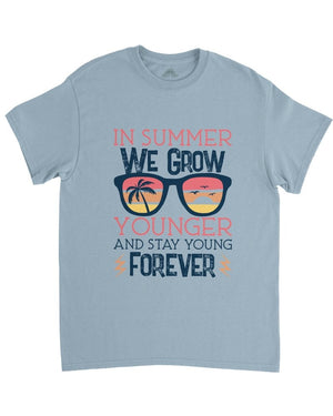In Summer We Grow Younger And Stay Young Forever Unisex Vintage Tee - DEEP-END