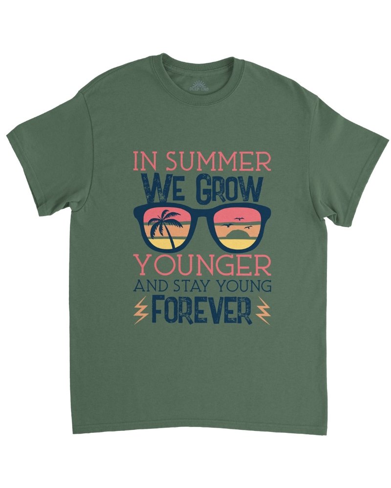 In Summer We Grow Younger And Stay Young Forever Unisex Vintage Tee - DEEP-END