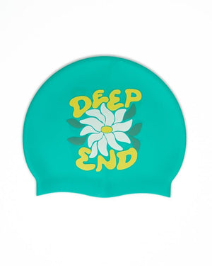 Mermaid + Flower Silicone Swim Cap Duo - DEEP-END