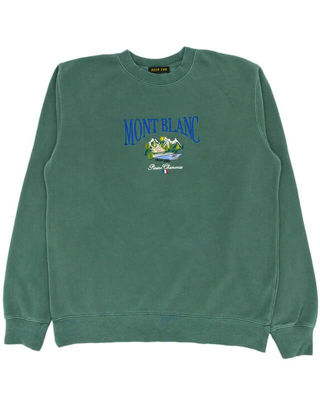 Mont Blanc Vintage Wash Unisex Embroidered Sweatshirt - DEEP-END
