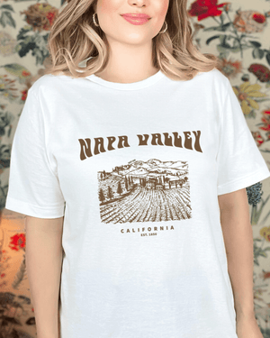 Napa Valley California Unisex Vintage Tee - DEEP-END