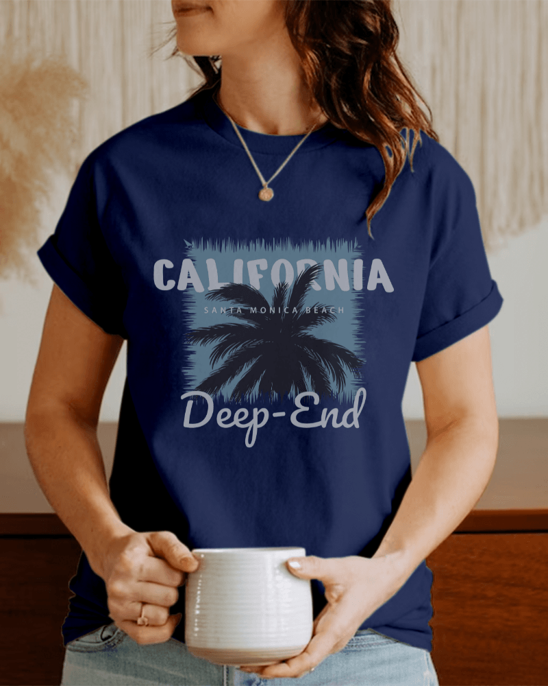 Santa Monica Beach Unisex Vintage Tee - DEEP-END
