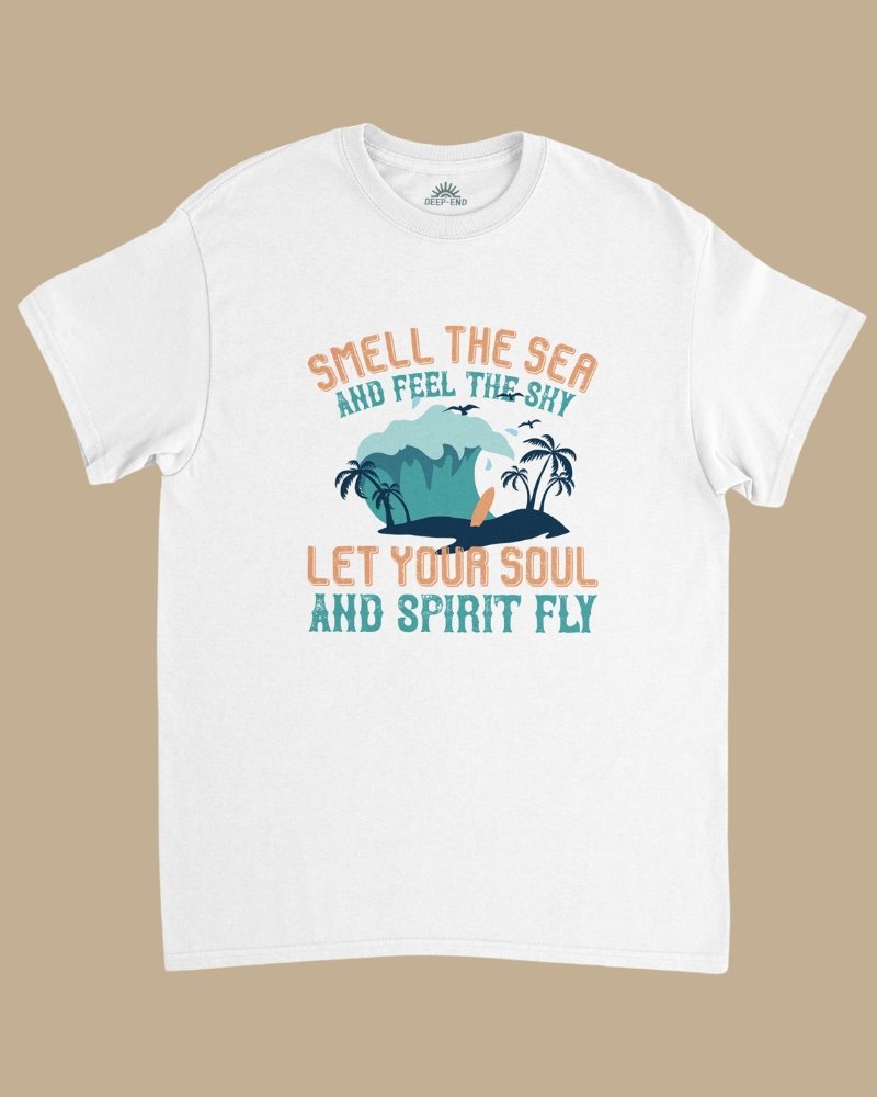 Smell The Sea And Feel The Sky Unisex Vintage Tee - DEEP-END