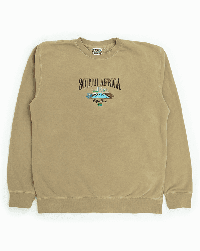 South Africa Vintage Wash Unisex Embroidered Sweatshirt - DEEP END - Thumbnail