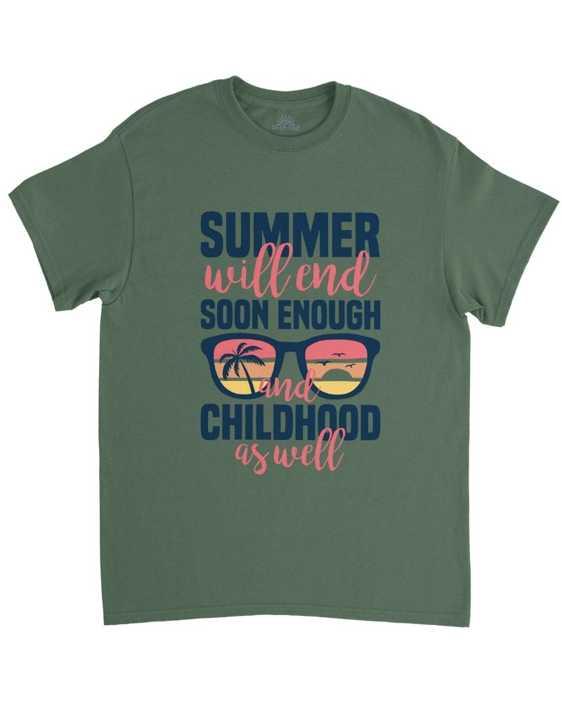 Summer Will End Soon Enough And Childhood As Well Unisex Vintage Tee - DEEP-END
