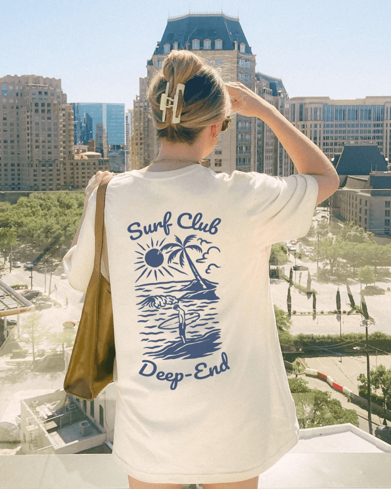 Surf Club Deep-End Unisex Vintage Tee - DEEP-END