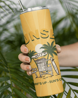 Surf's Up Sun's Out Skinny Tumbler - DEEP-END