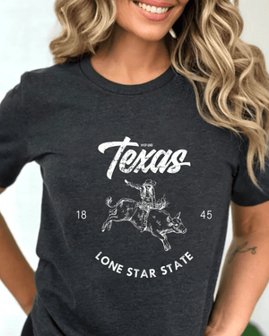 Texas Lone Star State Unisex Vintage Tee - DEEP-END