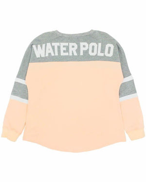 Water Polo Applique Lace Up Jersey - DEEP-END