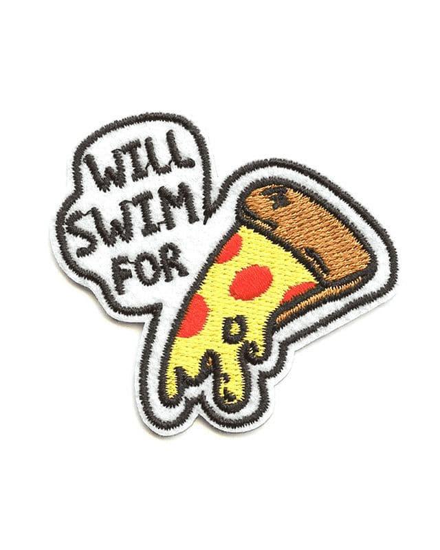 Will Swim for Pizza Swim Patch - DEEP-END
